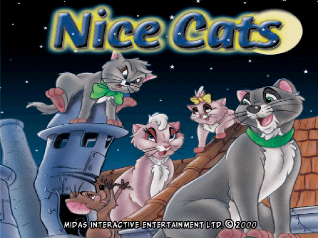 Nice Cats title screen for Playstation